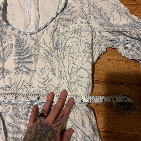 Blue and white cottage core maxi dress - Picture 5 of 7